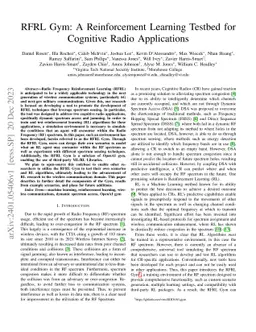RFRL Gym: A Reinforcement Learning Testbed for Cognitive Radio
  Applications