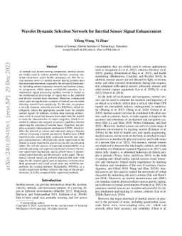 Wavelet Dynamic Selection Network for Inertial Sensor Signal Enhancement