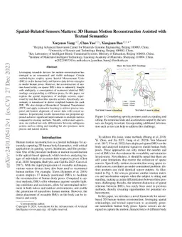Spatial-Related Sensors Matters: 3D Human Motion Reconstruction Assisted
  with Textual Semantics