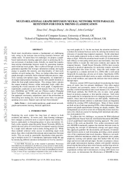 Multi-relational Graph Diffusion Neural Network with Parallel Retention
  for Stock Trends Classification