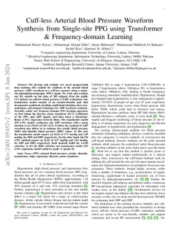 Cuff-less Arterial Blood Pressure Waveform Synthesis from Single-site
  PPG using Transformer & Frequency-domain Learning