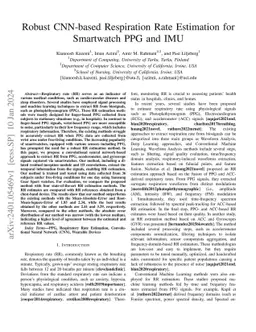 Robust CNN-based Respiration Rate Estimation for Smartwatch PPG and IMU