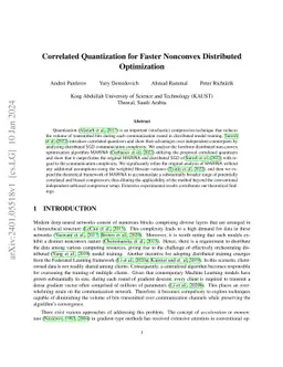 Correlated Quantization for Faster Nonconvex Distributed Optimization
