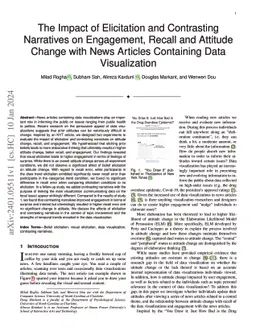 The Impact of Elicitation and Contrasting Narratives on Engagement,
  Recall and Attitude Change with News Articles Containing Data Visualization