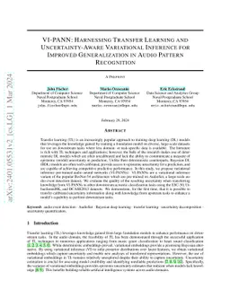 VI-PANN: Harnessing Transfer Learning and Uncertainty-Aware Variational
  Inference for Improved Generalization in Audio Pattern Recognition