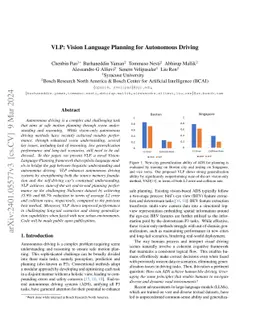 VLP: Vision Language Planning for Autonomous Driving