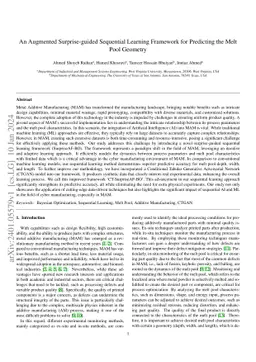 An Augmented Surprise-guided Sequential Learning Framework for
  Predicting the Melt Pool Geometry