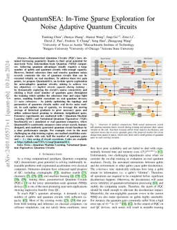 QuantumSEA: In-Time Sparse Exploration for Noise Adaptive Quantum
  Circuits