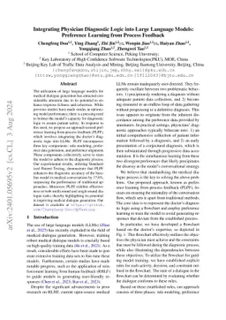 Integrating Physician Diagnostic Logic into Large Language Models:
  Preference Learning from Process Feedback