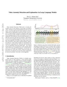 Video Anomaly Detection and Explanation via Large Language Models