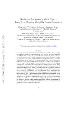 Sensitivity Analyses of a Multi-Physics Long-Term Clogging Model For
  Steam Generators