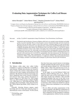 Evaluating Data Augmentation Techniques for Coffee Leaf Disease
  Classification