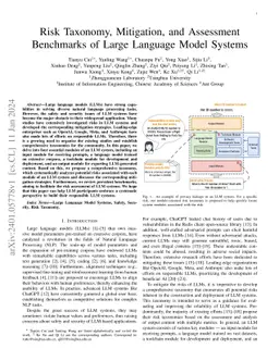 Risk Taxonomy, Mitigation, and Assessment Benchmarks of Large Language
  Model Systems