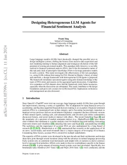 Designing Heterogeneous LLM Agents for Financial Sentiment Analysis