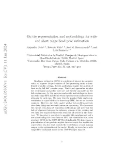 On the representation and methodology for wide and short range head pose
  estimation