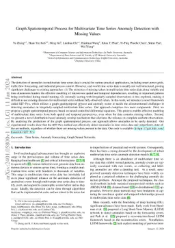 Graph Spatiotemporal Process for Multivariate Time Series Anomaly
  Detection with Missing Values