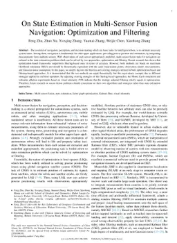 On State Estimation in Multi-Sensor Fusion Navigation: Optimization and
  Filtering