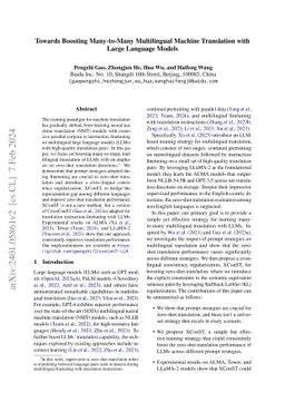 Towards Boosting Many-to-Many Multilingual Machine Translation with
  Large Language Models