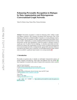 Enhancing Personality Recognition in Dialogue by Data Augmentation and
  Heterogeneous Conversational Graph Networks