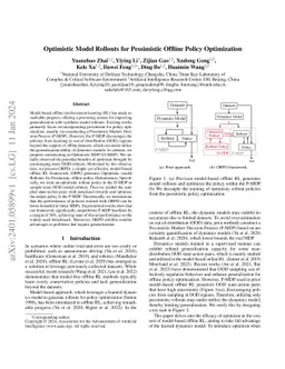 Optimistic Model Rollouts for Pessimistic Offline Policy Optimization