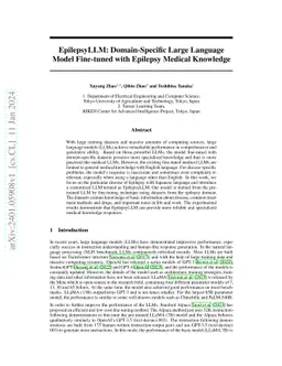 EpilepsyLLM: Domain-Specific Large Language Model Fine-tuned with
  Epilepsy Medical Knowledge