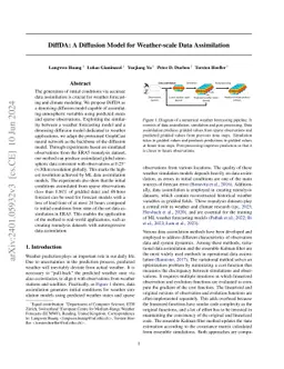 DiffDA: a Diffusion Model for Weather-scale Data Assimilation