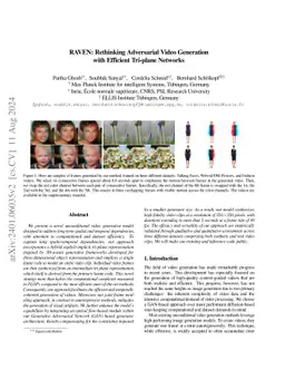 RAVEN: Rethinking Adversarial Video Generation with Efficient Tri-plane
  Networks