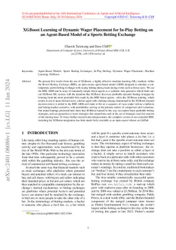 XGBoost Learning of Dynamic Wager Placement for In-Play Betting on an
  Agent-Based Model of a Sports Betting Exchange