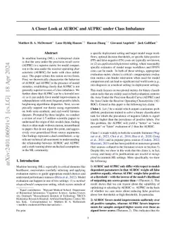 A Closer Look at AUROC and AUPRC under Class Imbalance