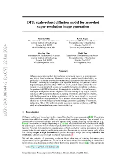 DFU: scale-robust diffusion model for zero-shot super-resolution image
  generation