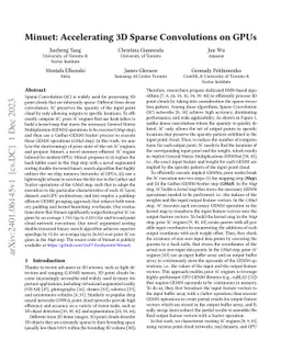 Minuet: Accelerating 3D Sparse Convolutions on GPUs