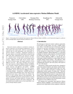 AAMDM: Accelerated Auto-regressive Motion Diffusion Model