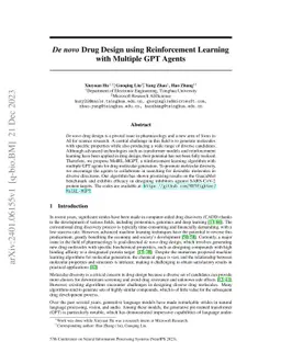 De novo Drug Design using Reinforcement Learning with Multiple GPT
  Agents