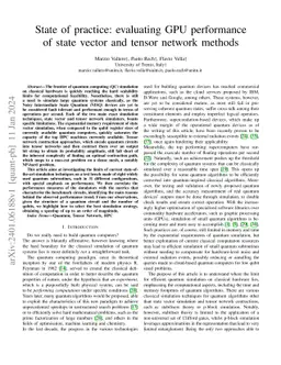 State of practice: evaluating GPU performance of state vector and tensor
  network methods