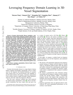 Leveraging Frequency Domain Learning in 3D Vessel Segmentation