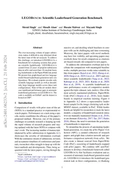 LEGOBench: Scientific Leaderboard Generation Benchmark