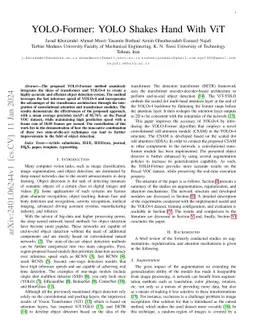 YOLO-Former: YOLO Shakes Hand With ViT
