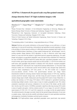 AGSPNet: A framework for parcel-scale crop fine-grained semantic change
  detection from UAV high-resolution imagery with agricultural geographic scene
  constraints