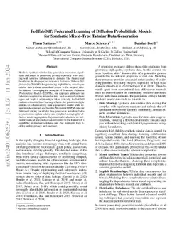 FedTabDiff: Federated Learning of Diffusion Probabilistic Models for
  Synthetic Mixed-Type Tabular Data Generation