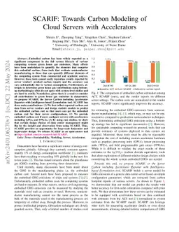SCARIF: Towards Carbon Modeling of Cloud Servers with Accelerators