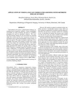 Application Of Vision-Language Models For Assessing Osteoarthritis
  Disease Severity