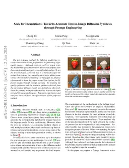 Seek for Incantations: Towards Accurate Text-to-Image Diffusion
  Synthesis through Prompt Engineering