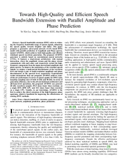 Towards High-Quality and Efficient Speech Bandwidth Extension with
  Parallel Amplitude and Phase Prediction