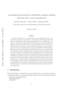 A comprehensive framework for multi-fidelity surrogate modeling with
  noisy data: a gray-box perspective