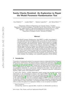 Sanity Checks Revisited: An Exploration to Repair the Model Parameter
  Randomisation Test