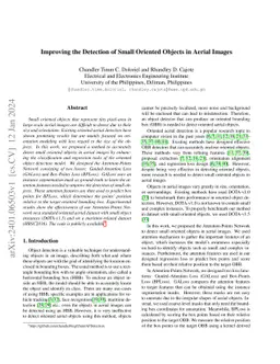 Improving the Detection of Small Oriented Objects in Aerial Images