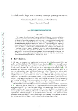 Graded modal logic and counting message passing automata