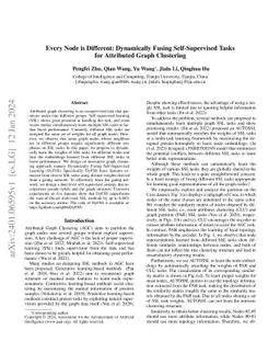 Every Node is Different: Dynamically Fusing Self-Supervised Tasks for
  Attributed Graph Clustering