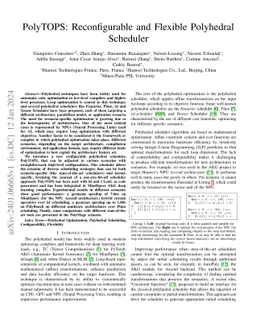 PolyTOPS: Reconfigurable and Flexible Polyhedral Scheduler