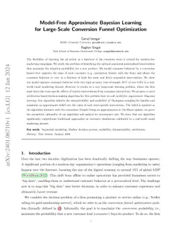 Model-Free Approximate Bayesian Learning for Large-Scale Conversion
  Funnel Optimization